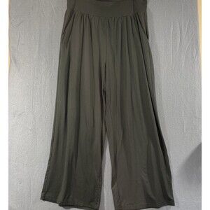 ZJCT Women Size XL Black Wide Leg Pants Pockets Comfy Loose Yoga Casual